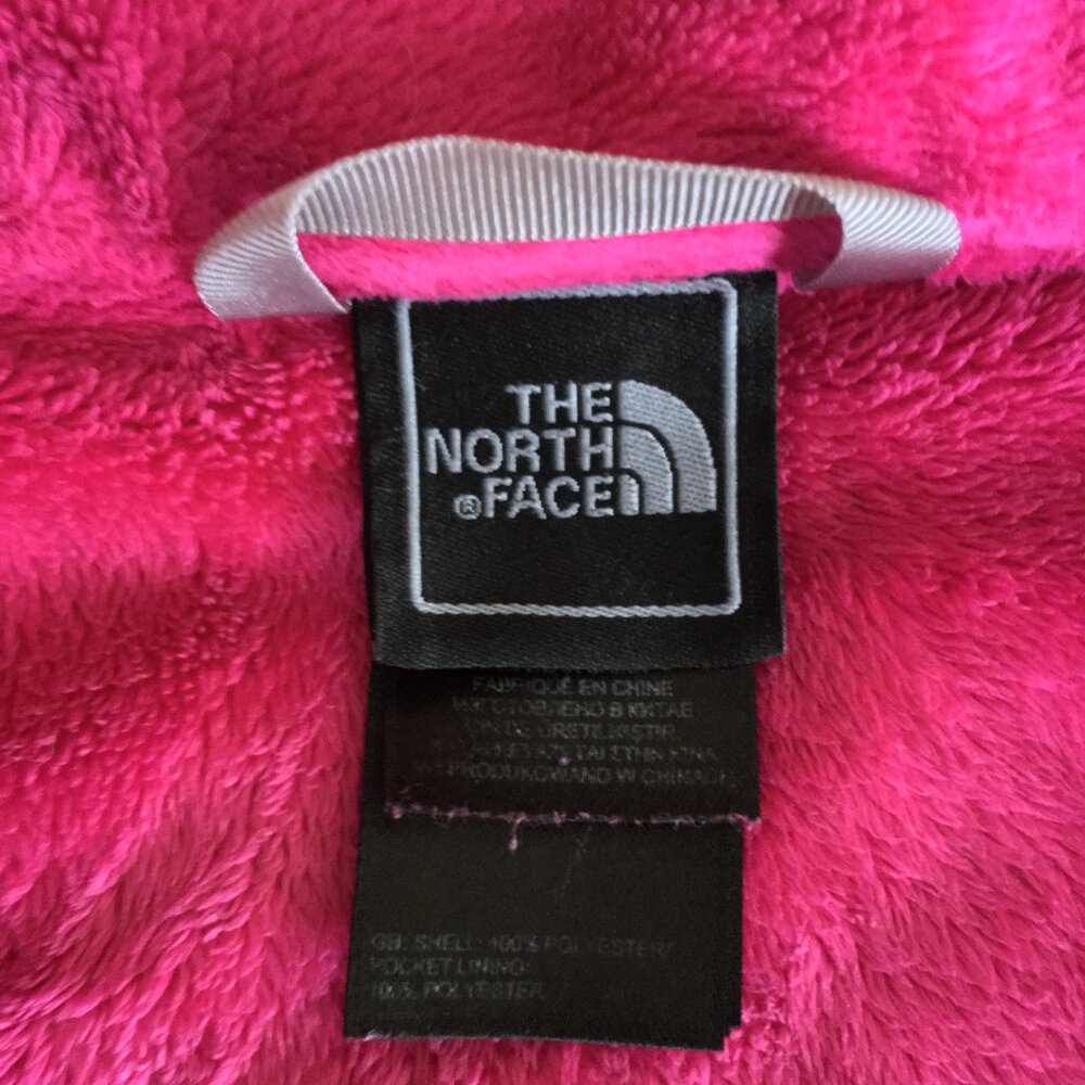 The North Face Pink Fuzzy Fleece Jacket Girls 18 - Picture 2 of 4